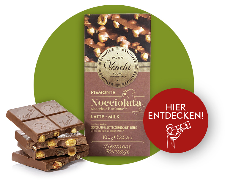 Venchi - Vollmilch-Schokolade mit Piemont-Haselnüssen