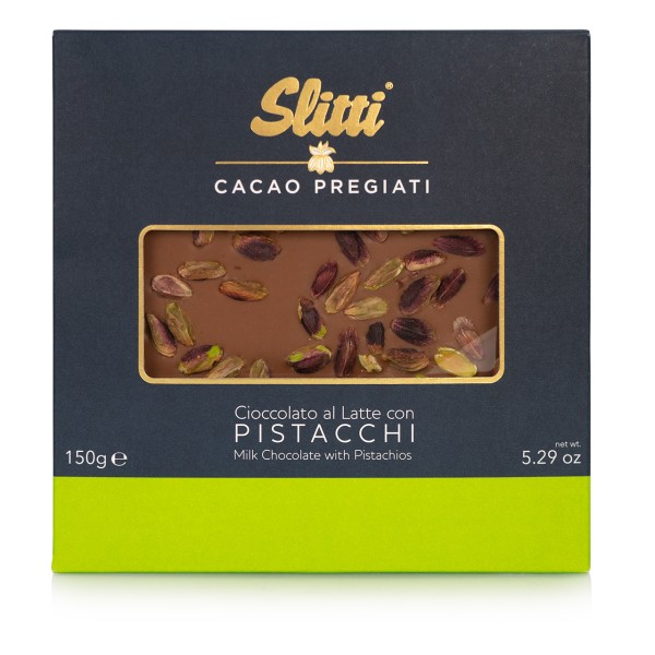 Slitti – Vollmilchschokolade mit ganzen Pistazien