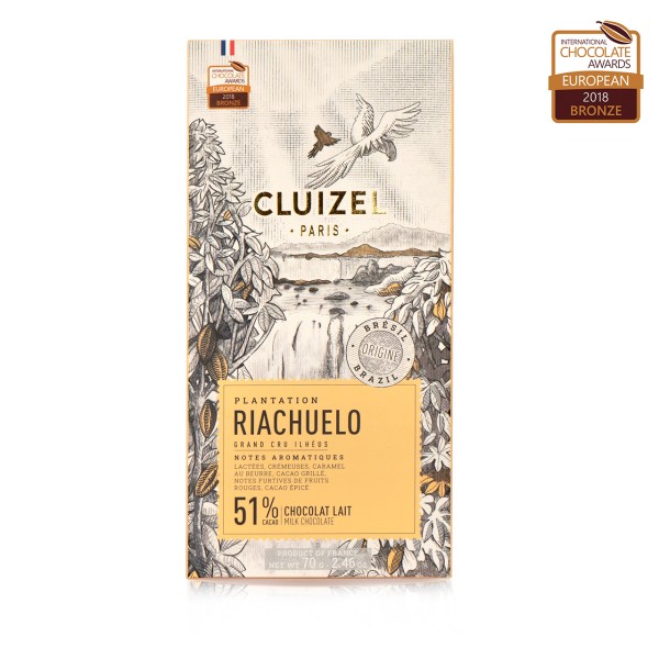 Cluizel - RIACHUELO 51% Plantagenschokolade aus Brasilien