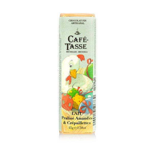 Café-Tasse – Schokoladen-Riegel Mandel-Crêpes