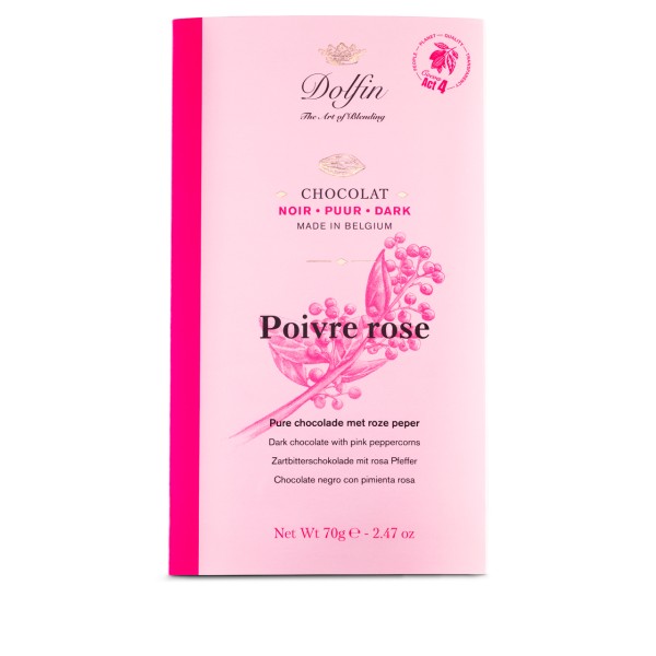 Dolfin - Dunkle Schokolade mit rosa Pfeffer