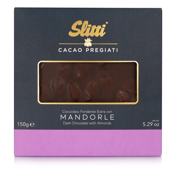 Slitti – Dunkle Schokolade mit Mandeln 150g