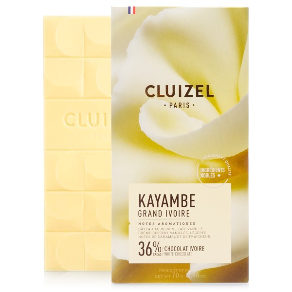 Michel Cluizel - Kayambe Weiße Schokolade 36% mit Vanille