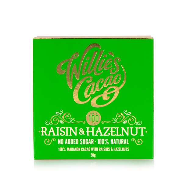 Willie`s Cacao - 100% mit Rosinen & Haselnüssen