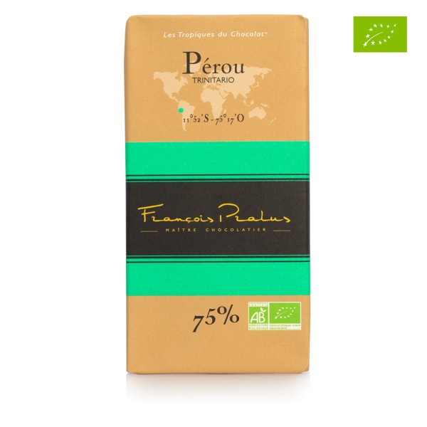 François Pralus - Dunkle Schokolade 75% Trinitario-Kakao aus Peru
