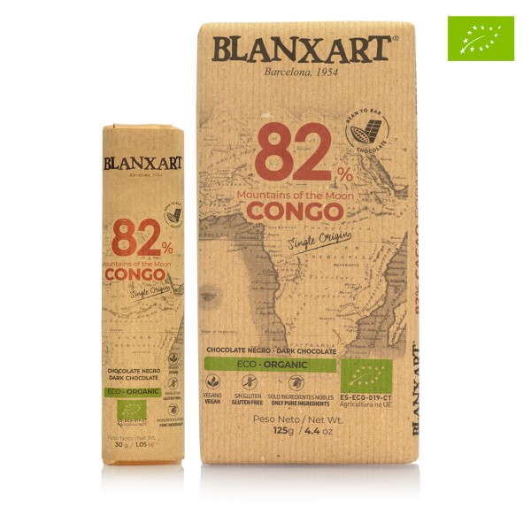 Blanxart - Dunkle Bio-Schokolade mit 82% Kakao aus dem Kongo