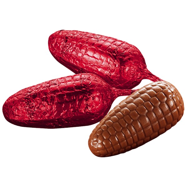 Caffarel - Gefüllter Tannenzapfen aus Milchschokolade (rot)