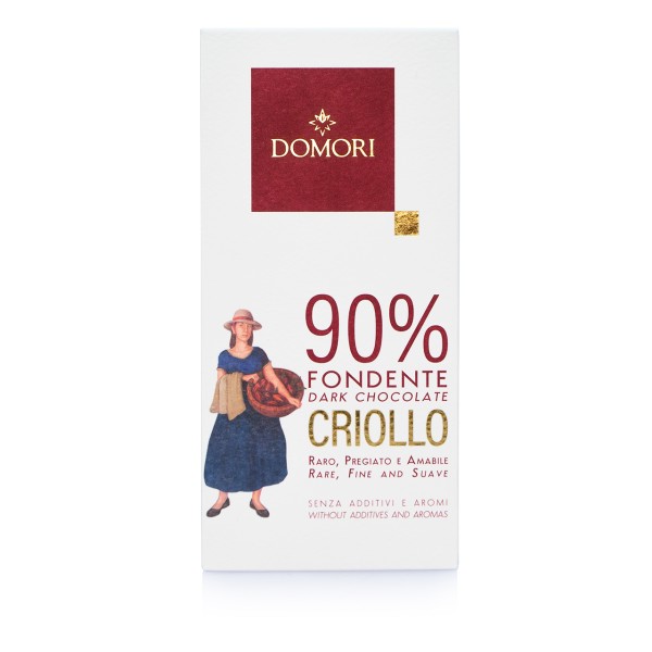 Domori - Dunkle Criollo-Tafel mit 90% Kakao