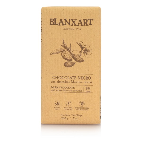 Blanxart - Dunkle Schokolade mit 60% Kakao & Mandeln