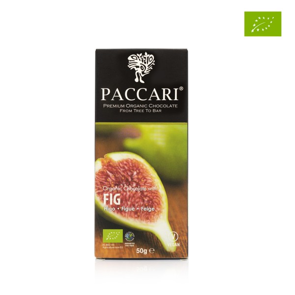 Paccari - Dunkle Bio-Schokolade mit Feige