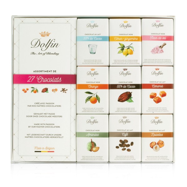 Dolfin - Schokoladen-Set mit 27 Mini-Tafeln