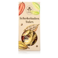 Dresdner Schokoladenhandwerk - Weiße Schokoladentaler mit Pistazie & Erdbeere