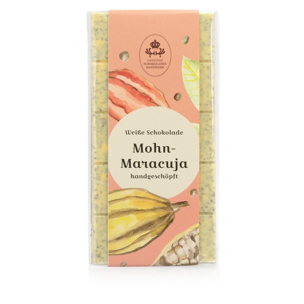 Dresdner Handwerk - Tafel Weiße Schokolade Mohn & Maracuja