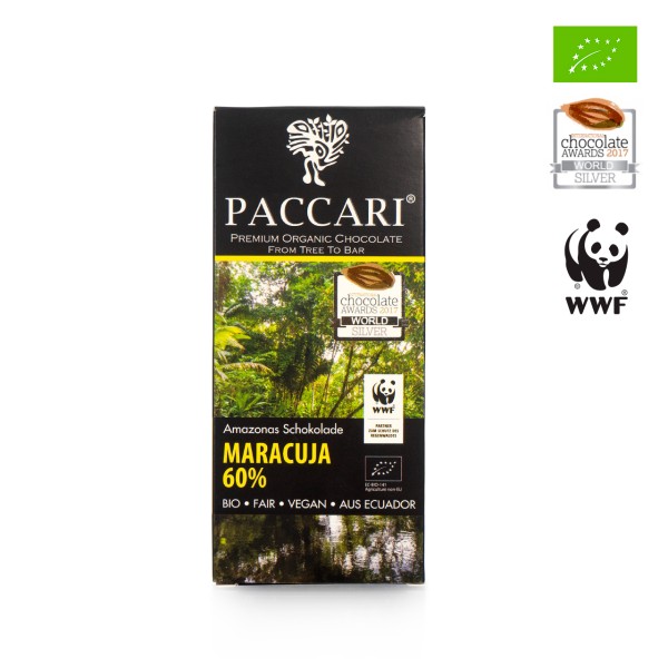 Paccari - Dunkle Bio-Schokolade mit Passionsfrucht