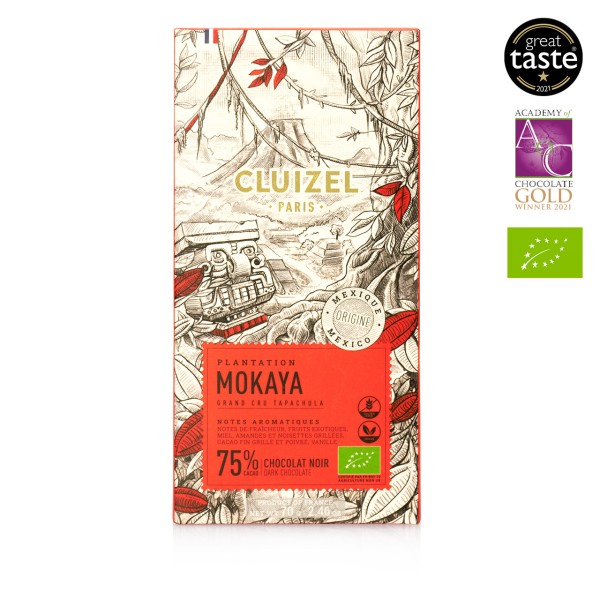 Cluizel - Dunkle Bio-Schokolade Mokaya mit 75% Kakao