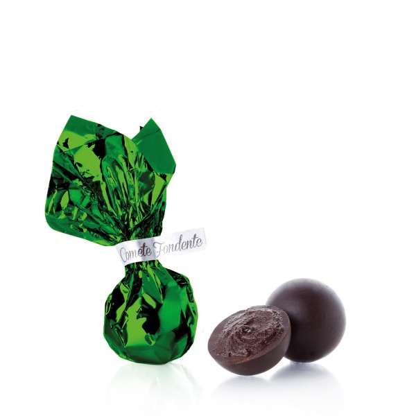 Venchi – Grüner Komet mit dunkler Schokolade