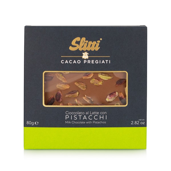 Slitti – Vollmilchschokolade mit ganzen Pistazien