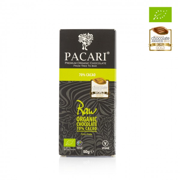 Pacari - Dunkle Bio-Schokolade aus 70% Roh-Kakao