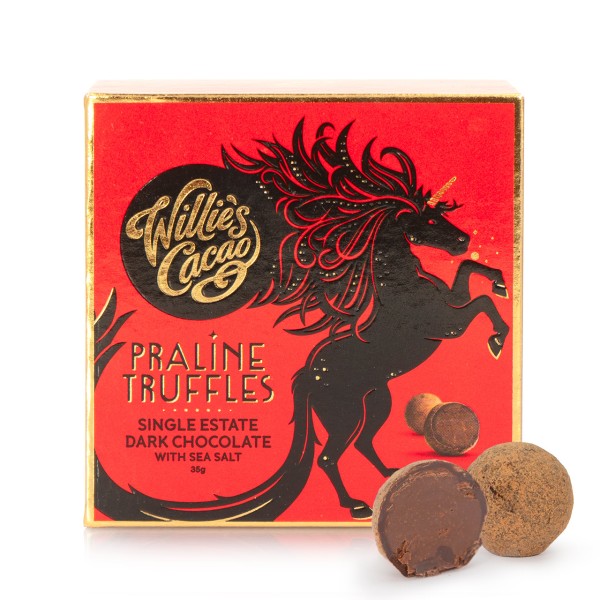 Willie`s Cacao - Dunkle Schokoladentrüffel mit Meersalz