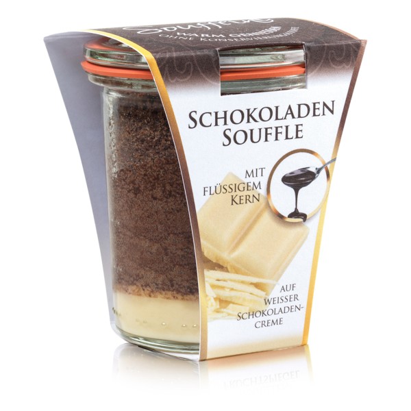 Soufflini - Schokoladensoufflé Weiße Schokoladencreme