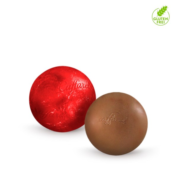 Caffarel - Gefüllte Pralinenkugel aus Milchschokolade (rot)