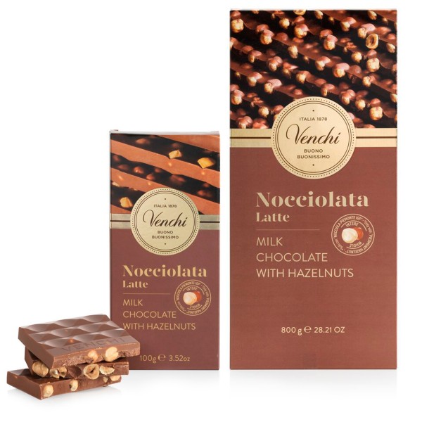 Venchi - Vollmilch-Schokolade mit Piemont-Haselnüssen