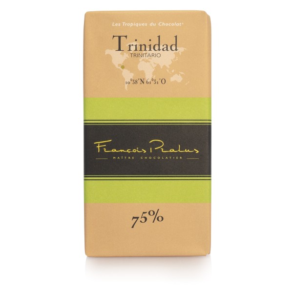 François Pralus - Dunkle Schokolade 75% Trinitario-Kakao aus Trinidad