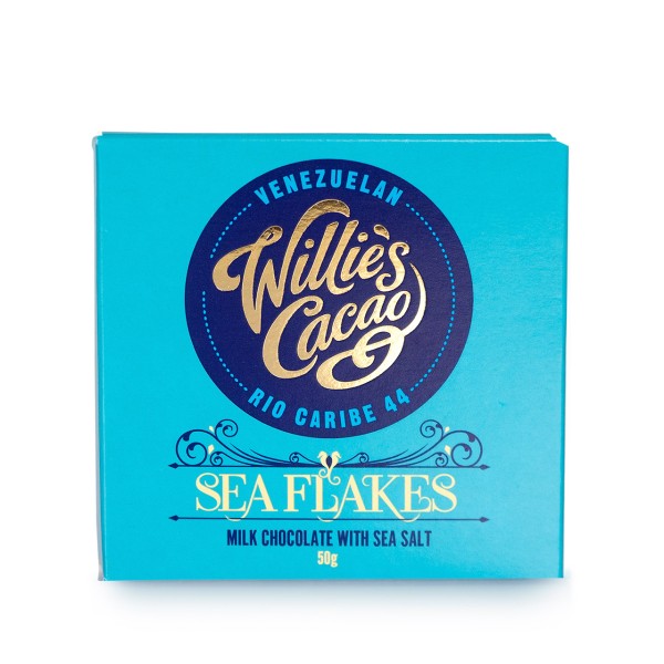 Willie`s Cacao - Vollmilchschokolade mit Meersalzflocken