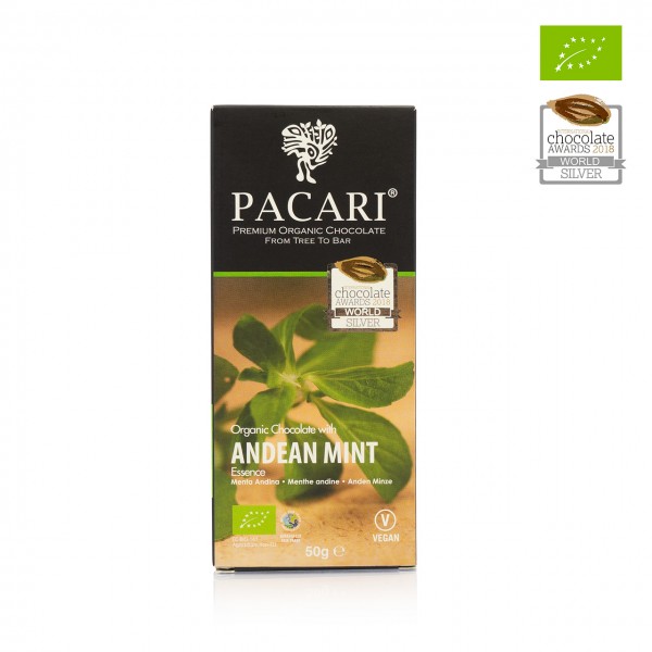 Pacari - Dunkle Bio-Schokolade mit Minze aus den Anden