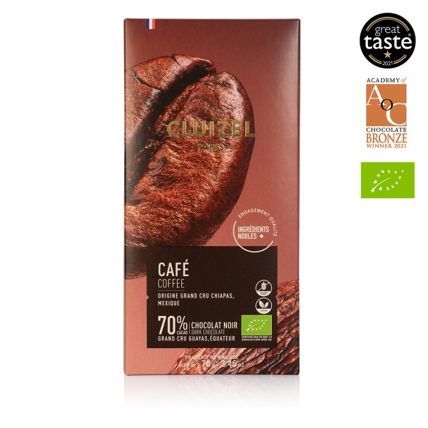 Michel Cluizel - Dunkle Schokolade 70% mit Kaffee