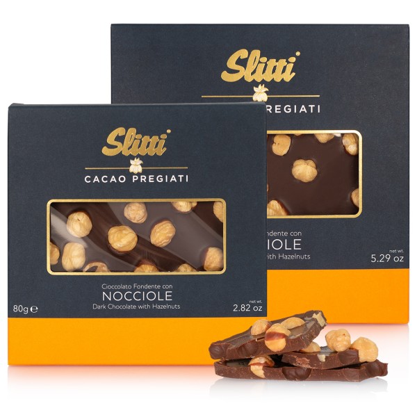 Slitti – Dunkle Schokolade mit ganzen Piemonteser Haselnüssen
