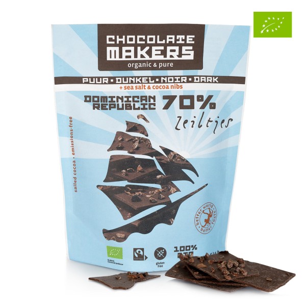 Chocolate Makers - Dunkler Schokoladenbruch mit Kakaonibs und Meersalz