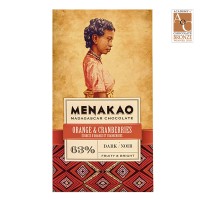 Menakao - Dunkle Schokolade mit Orange & Cranberries